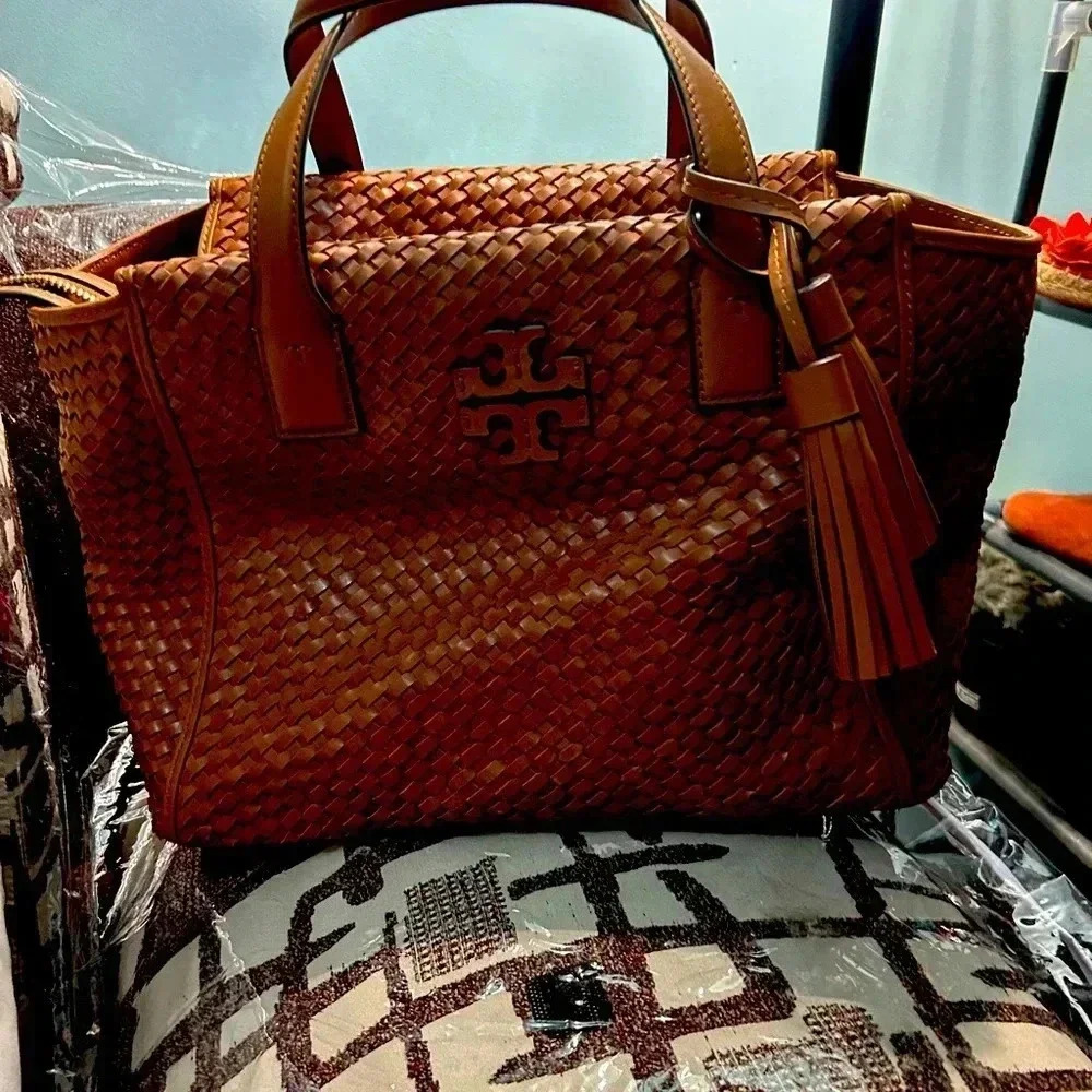 Tory Burch Tote in beautiful brown. New without tugs.